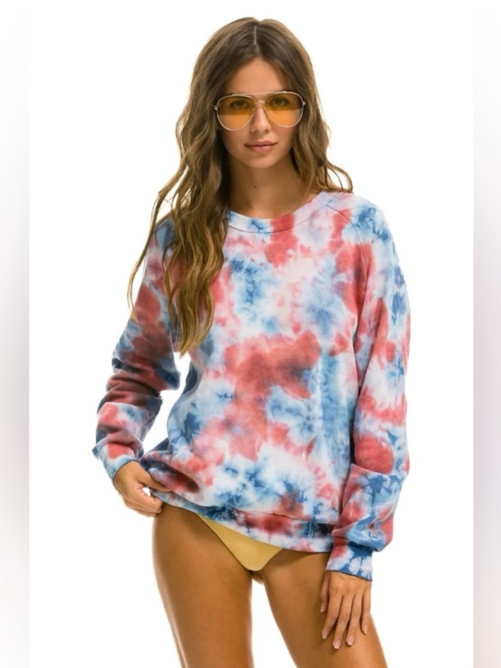 Aviator Nation Limited Edition Fourth of July Tie-Dye Sweatshirt size M